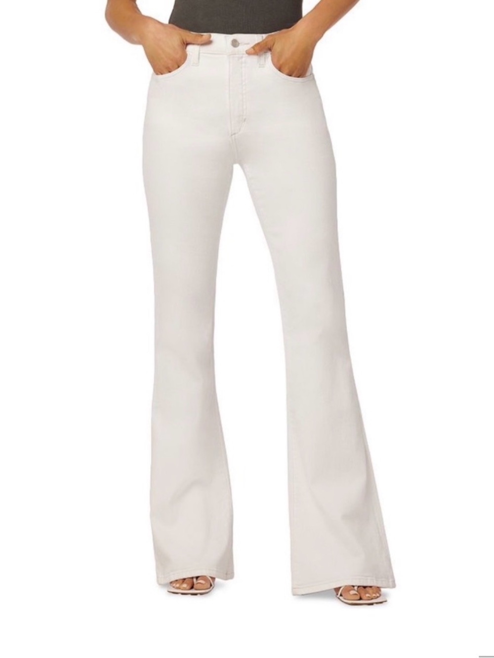 Joe's Jeans White High-Rise Flare Jeans